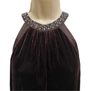 Zara party dress, velvet with crystals/ formal cocktail hour wedding guest, sz S